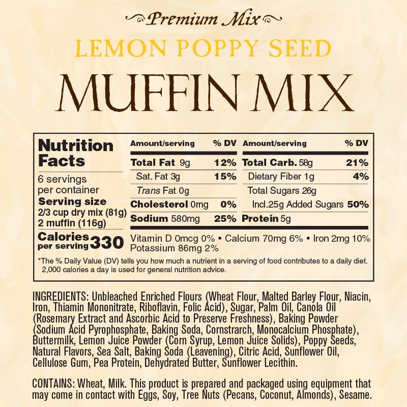 Lemon Poppy Seed Muffin Mix